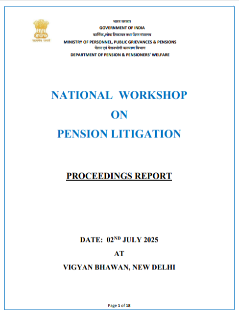 National Workshop on Pension Litigation – 2nd July 2025