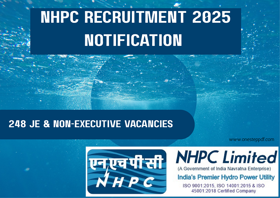 NHPC Recruitment 2025 – Apply for 248 JE & Non-Executive Vacancies